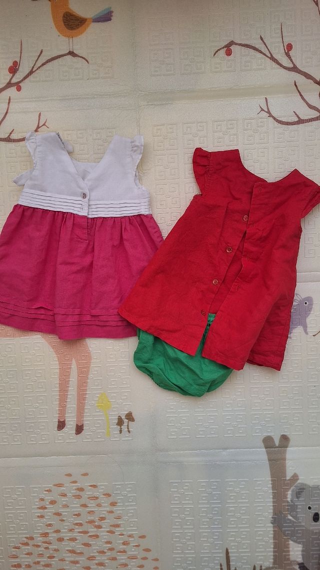 2 vestidos 12 meses