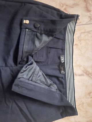 Pantalón de vestir azul Marino Zara talla S