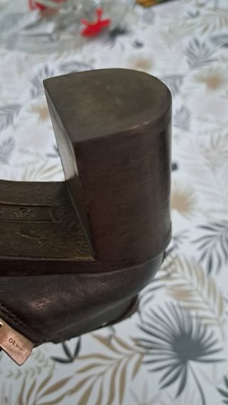 Tronchetti tacco donna pelle marrone blu 39 Igi&Co