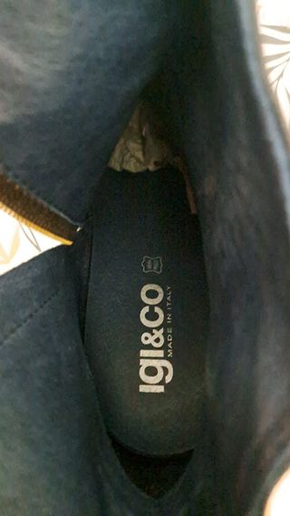 Tronchetti tacco donna pelle marrone blu 39 Igi&Co
