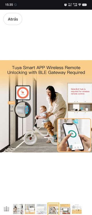 Cerradura inteligente MOES+ PUENTE WIFI opcional