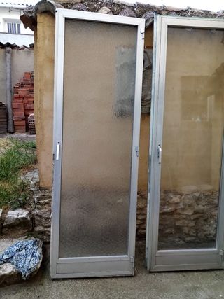 Puerta aluminio cristal 