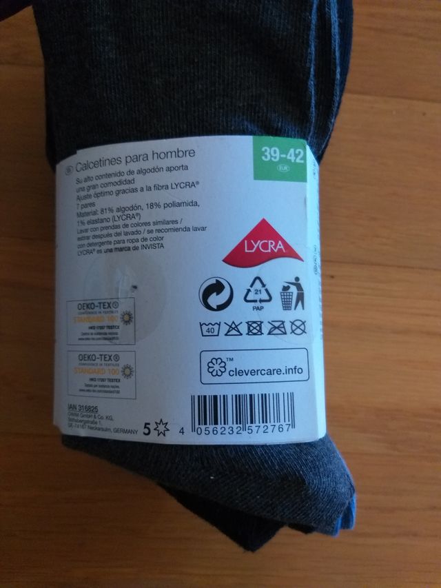 Calze uomo n.7 paia,tonalità del blu e grigio/nero