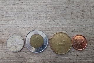 4 monete dollari - Cents Canada