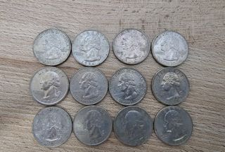 12 monete Quarter Dollar - dollari USa