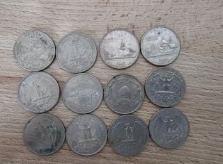 12 monete Quarter Dollar - dollari USa