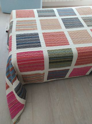 Colcha  con cuadrante 
