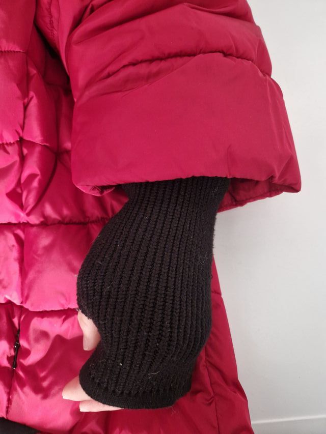 Giacca imbottita c/cappuccio bordeaux donna ML