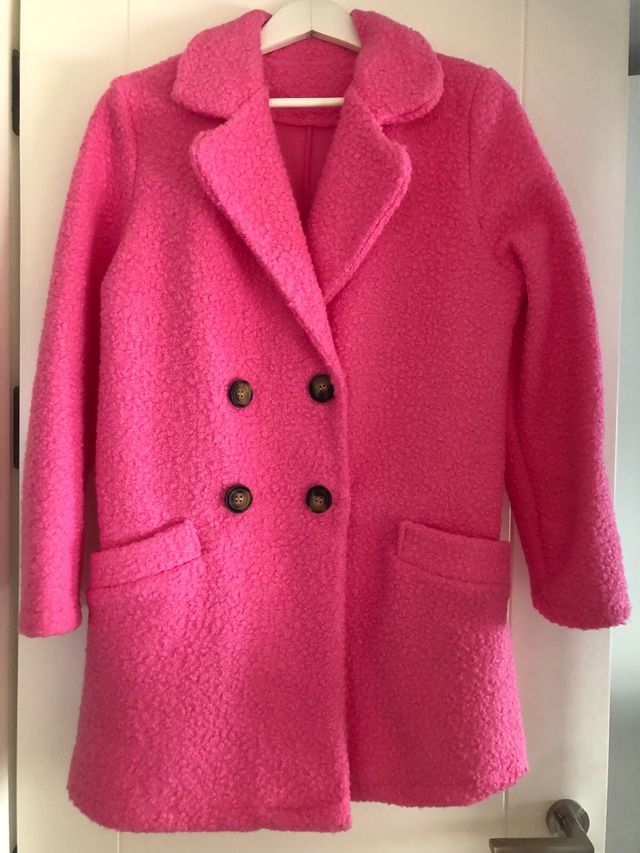 Abrigo rizo rosa