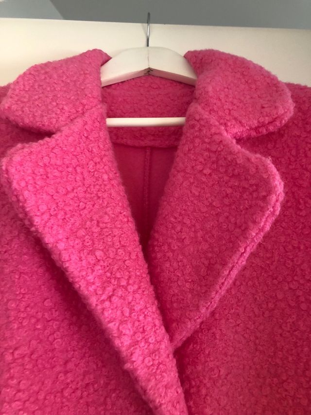 Abrigo rizo rosa