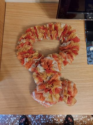 Halloween Sciarpa vaporosa artigianale a balze