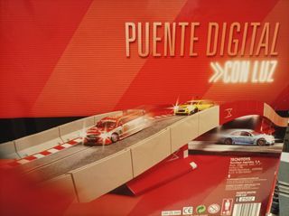 Puente con luz scalextric digital system powerline