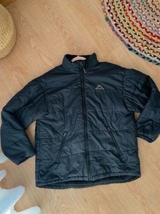 Plumifero negro kappa hombre