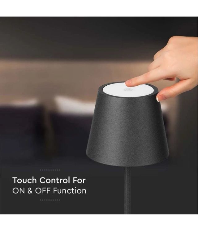 LAMPARA LED DE SOBREMESA TACTIL NEGRA