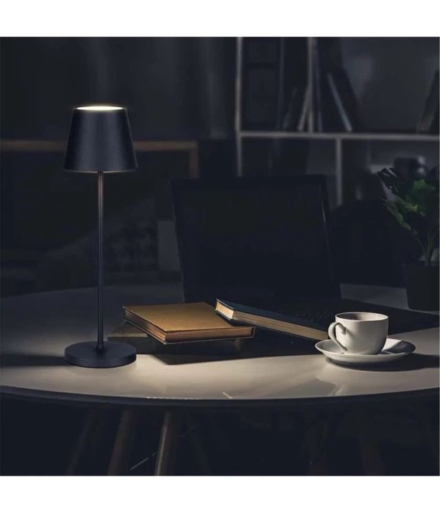 LAMPARA LED DE SOBREMESA TACTIL NEGRA