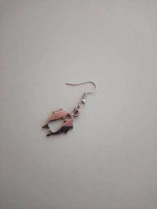 pendiente brillante dos caras