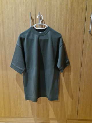 Camiseta Hombre Zara Oversized Verde