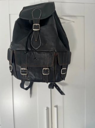 Mochila cuero auténtico sin usar