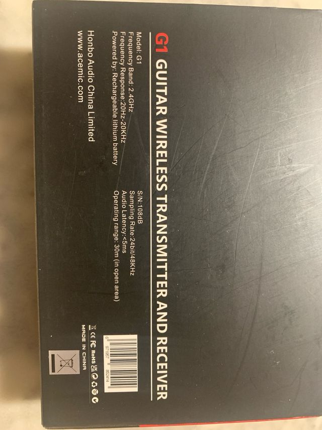 Trasmettitore ricevitore wireless chitarra