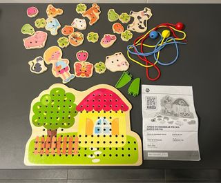 Lote 8 Juegos madera bebe / niño. 1 a 6 años