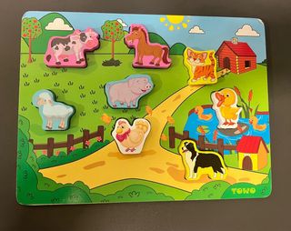 Lote 8 Juegos madera bebe / niño. 1 a 6 años