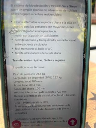 Grua Elevador, Unid trasporte pacientes 120k