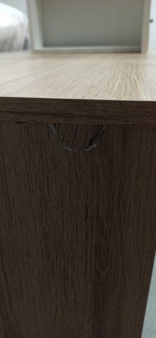 Escriptorio Madera com 3 cajones blancos