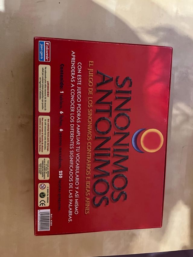 Sinónimos y antonimos juego de mesa