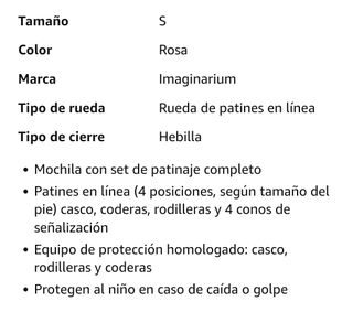 Set patines linea con protecciones niño