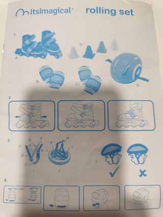 Set patines linea con protecciones niño