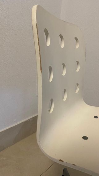Silla con ruedas Ikea blanca niño