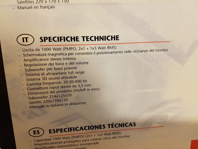 Casse da pc Trust sub woofer + 2 satellite