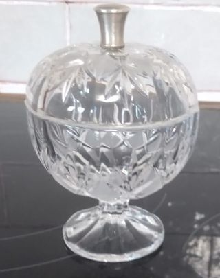 Conjunto de cristal y plata