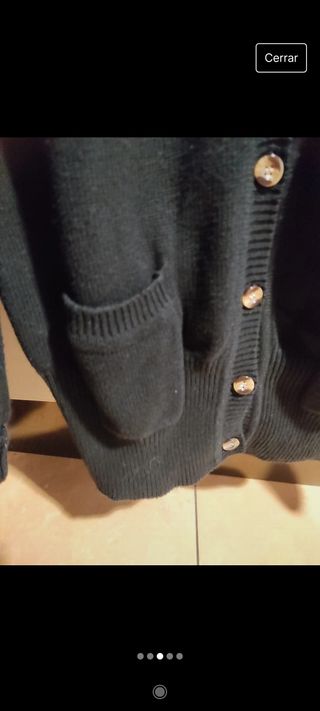 Chaqueta mujer de punto negra de Zara