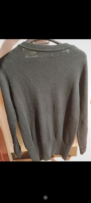 Chaqueta mujer de punto negra de Zara