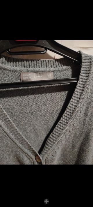 Chaqueta mujer de punto gris de Zara