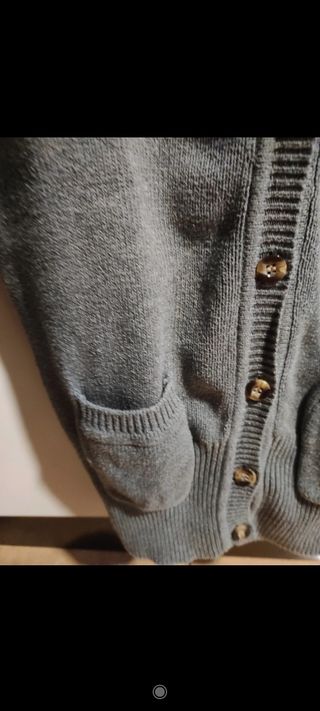 Chaqueta mujer de punto gris de Zara