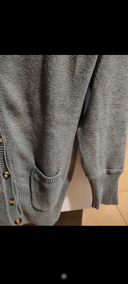 Chaqueta mujer de punto gris de Zara