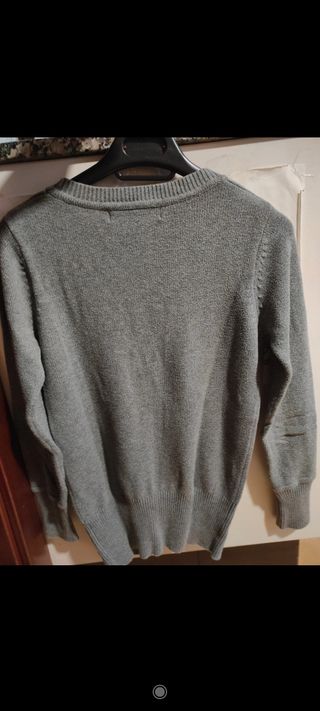 Chaqueta mujer de punto gris de Zara