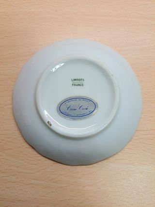 Coppia piattini decorativi di porcellana Limoges