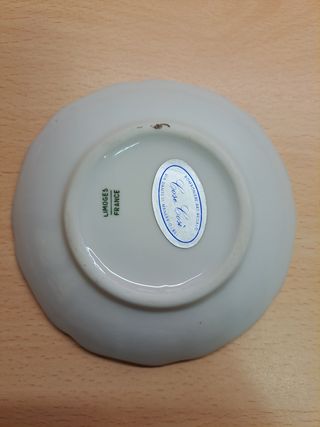 Coppia piattini decorativi di porcellana Limoges