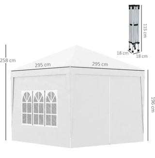 Carpa plegable, impermeable, Uv, 3x3 completa
