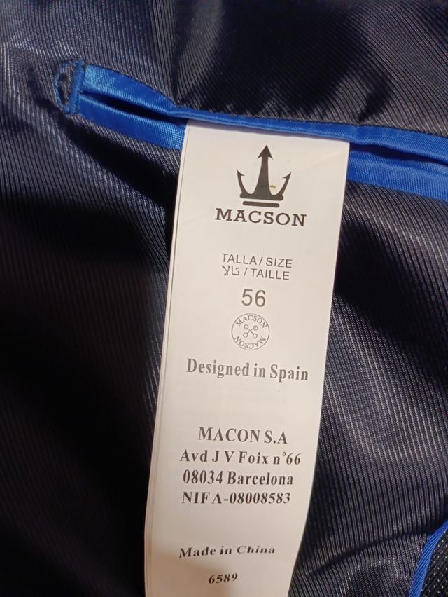 Traje hombre Macson