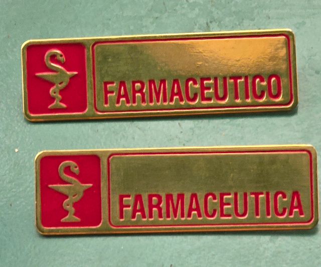 chapa farmaceutico cromada dorada