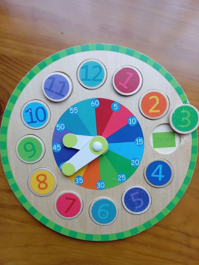 Reloj Madera Aprendizaje