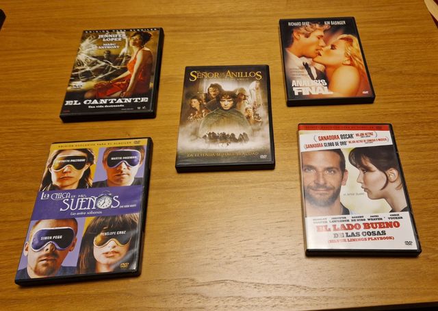 Lote de 5 películas en DVD