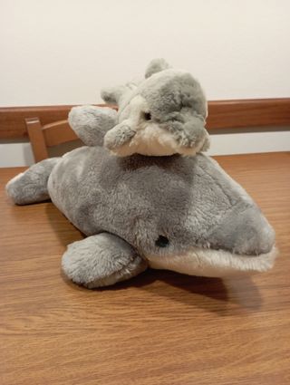 Coppia di peluche delfini