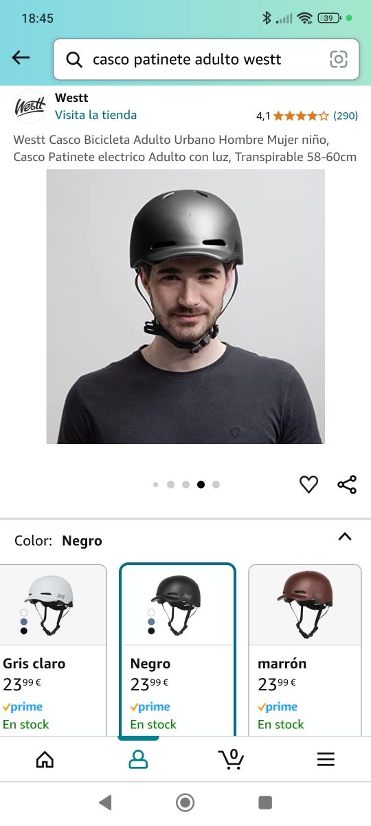 Casco bici/patinete Adulto WESTT