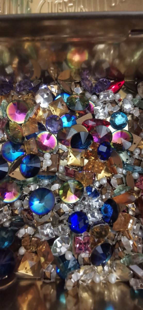 Lote apliques, decoración, costura. Antiguo.