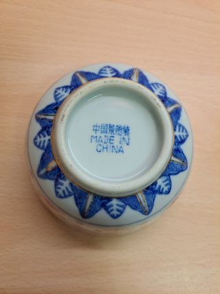 Porcellana cinese - 3 ciotole con 2 cucchiai